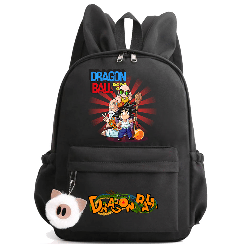 Porte Clé Dragon Ball Super Mini Figurine Goku 5 cm 9 Sac à Dos Dragon Ball Fille Goku Enfant et Tortue Géniale, Sac à Dos Dragon Ball Noir
