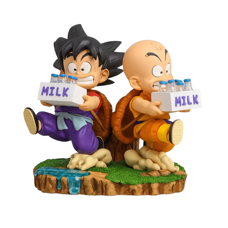 Figurine Son Goku Ultra Instinct Force Absolue 33 cm 10 Figurine Dragon Ball Goku Et Krilin Courant Avec Lait 15 cm, Figurine Goku et Krilin Dragon Ball