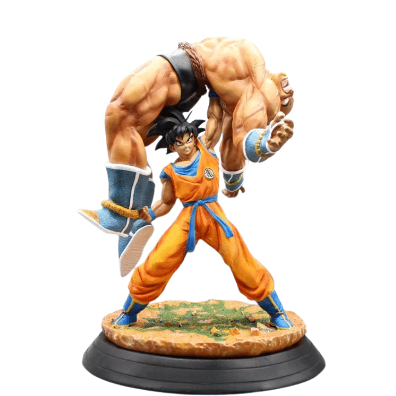 Figurine Son Goku Ultra Instinct Force Absolue 33 cm 9 Figurine Goku Soulève Nappa Scène Épique 43 cm, Figurine Goku Dragon Ball
