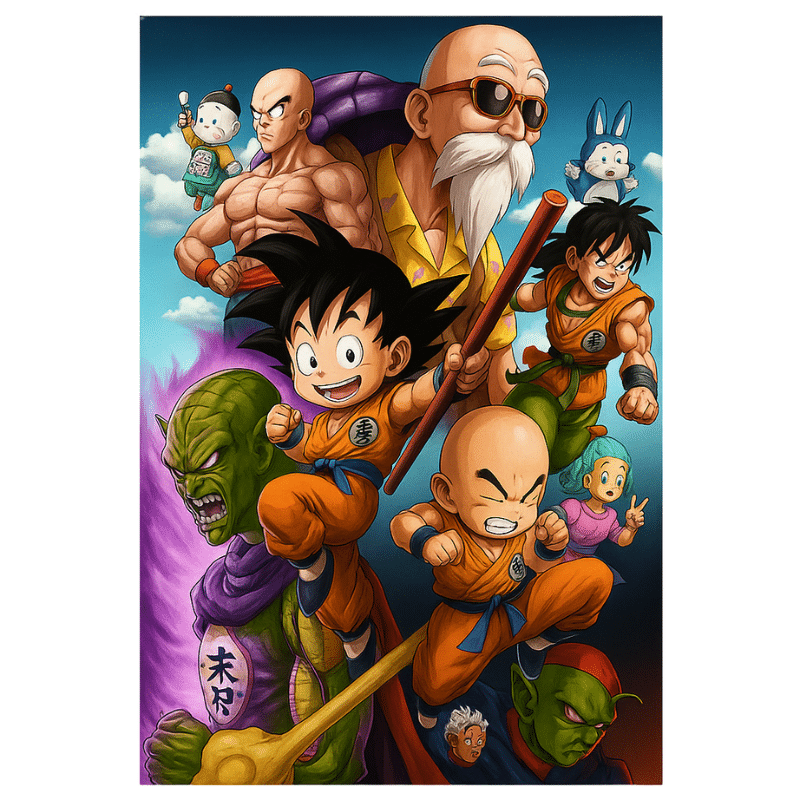 Lampe Dragon Ball Vegeta 3D LED 13 Poster Dragon Ball Z Équipe Des Guerriers Z, Poster Dragon Ball