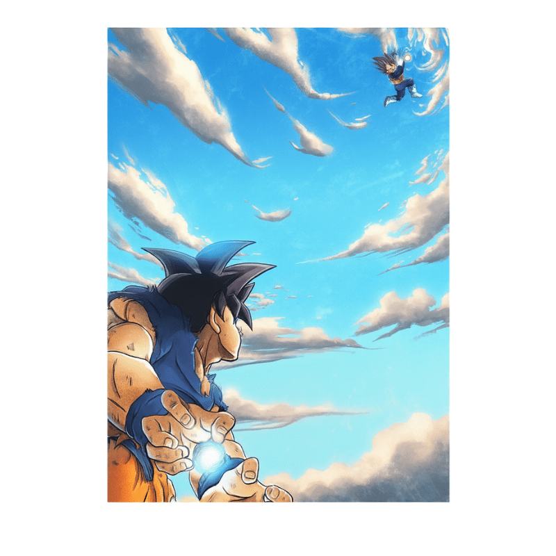 Poster Dragon Ball Goku Enfant Sur Le Nuage Magique 5 Poster Dragon Ball Goku Vs Vegeta Combat Épique, Poster Dragon Ball