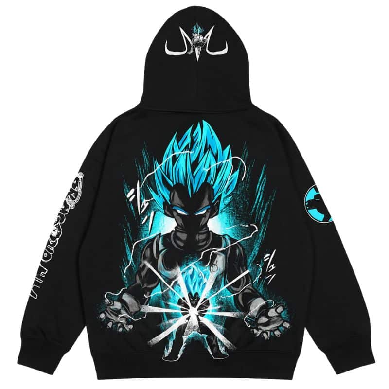 Sweat À Capuche Dragon Ball Goku Transformation Blue, Sweat Dragon Ball