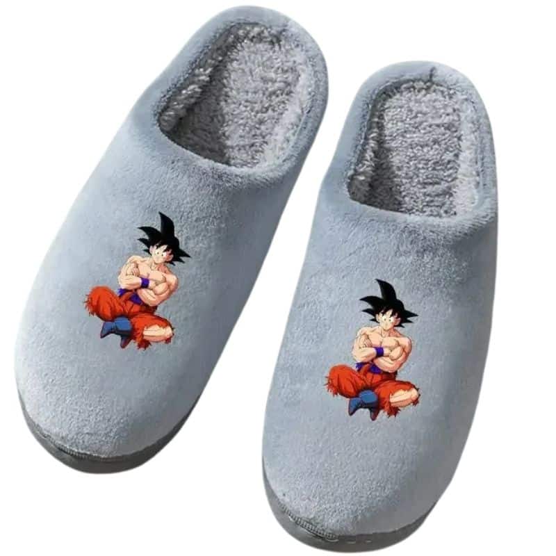 Chaussons Dragon Ball Z Goku Saiyan Assis 1 Chaussons Dragon Ball Z Goku Saiyan Assis, Chaussons Dragon Ball