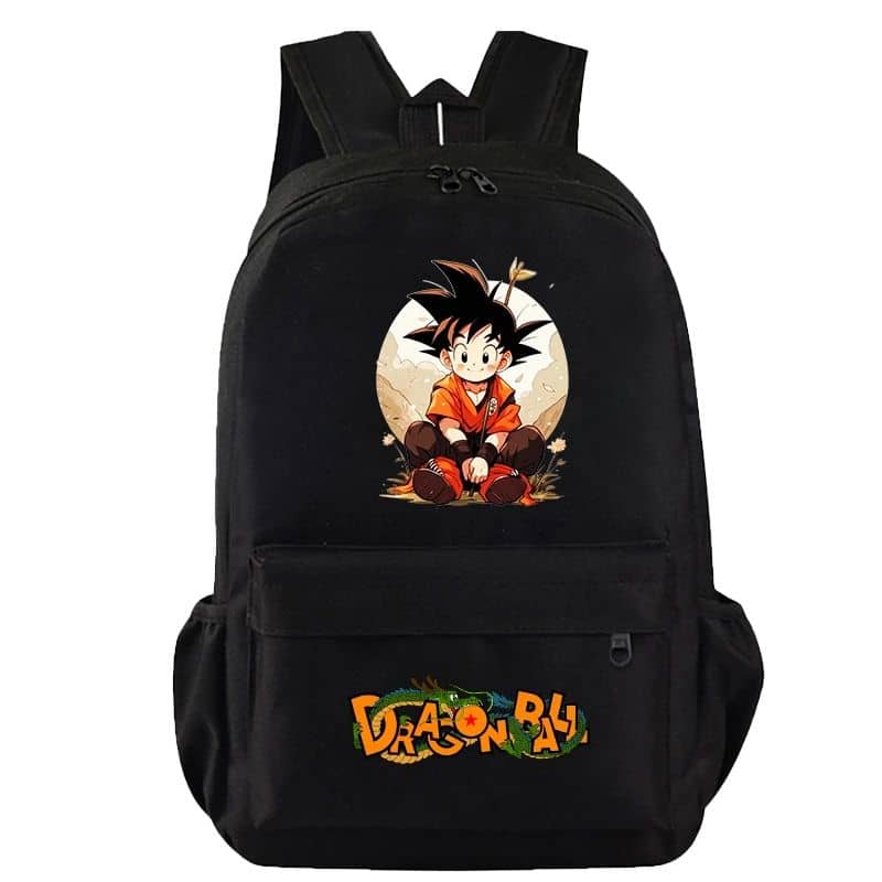 Cartable Dragon Ball Goku Enfant Assis, Cartable Dragon Ball Noir