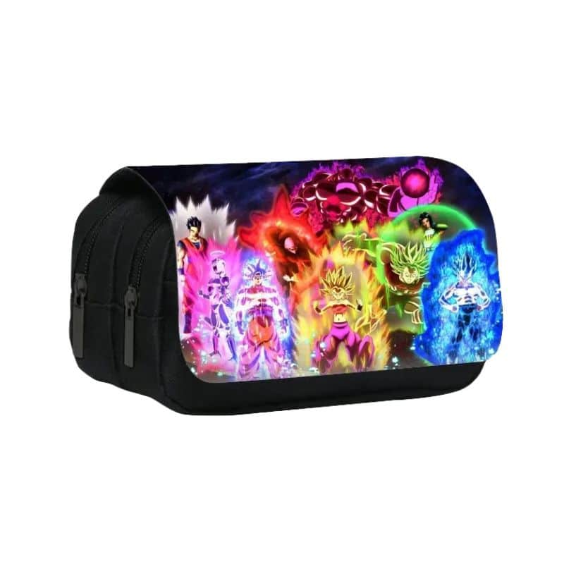 Montre Dragon Ball Goku Super Saiyan LED pour Enfant 10 Trousse Dragon Ball Multiformes Guerriers Z, Trousse Dragon Ball Noir