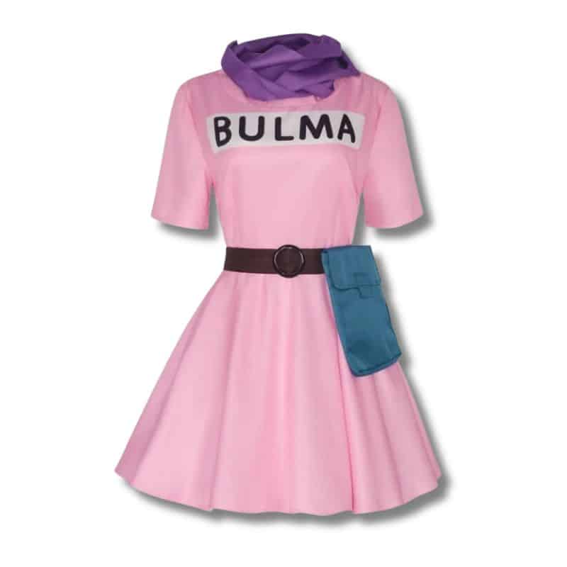 Cosplay Dragon Ball Bulma Robe Rose Classique