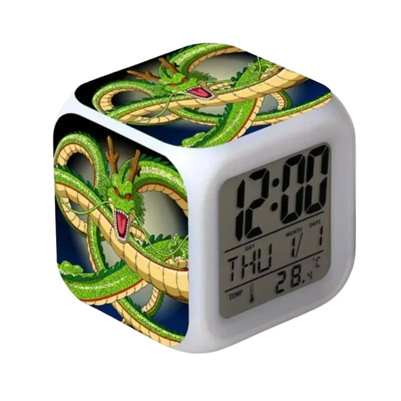 Cartable Dragon Ball Noir Avec Boules De Cristal 8 Réveil Dragon Ball Shenron LED Lumineux