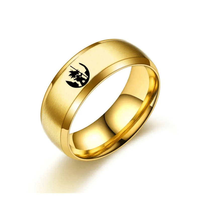 Bague Dragon Ball Goku Enfant avec Bâton Magique Gravé 1 Bague Dragon Ball Goku Enfant avec Bâton Magique Gravé, Bague Dragon Ball