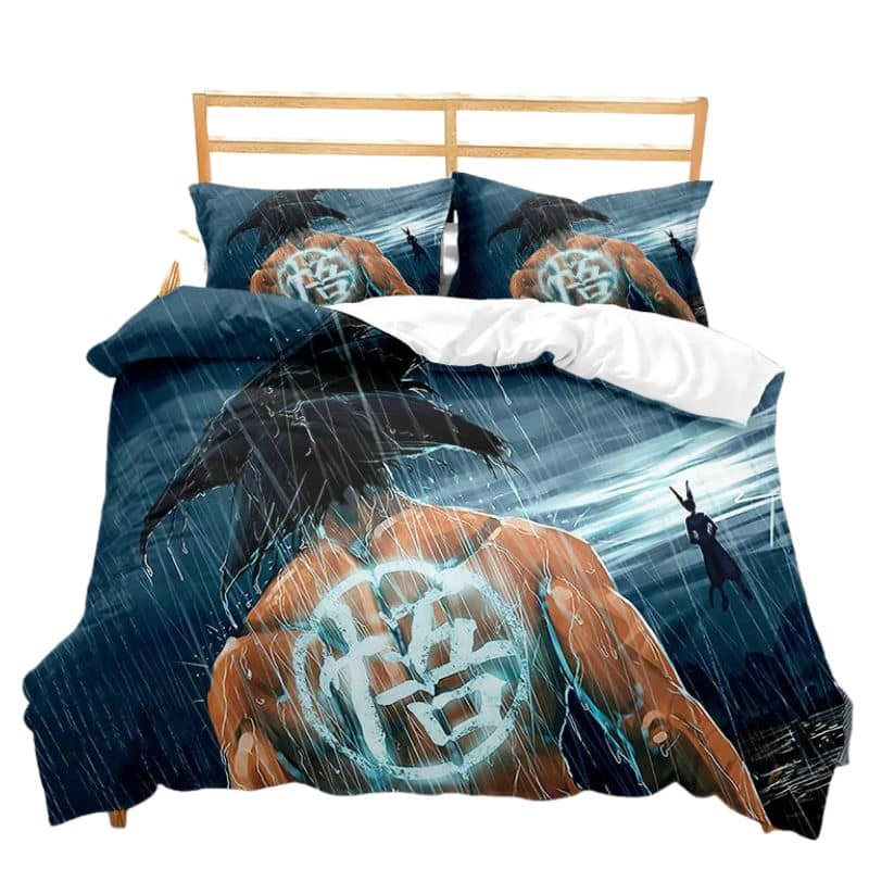 Housse de Couette Dragon Ball Goku Combat Sous la Pluie 1 Housse de Couette Dragon Ball Goku Combat Sous la Pluie, Housse de couette Dragon Ball
