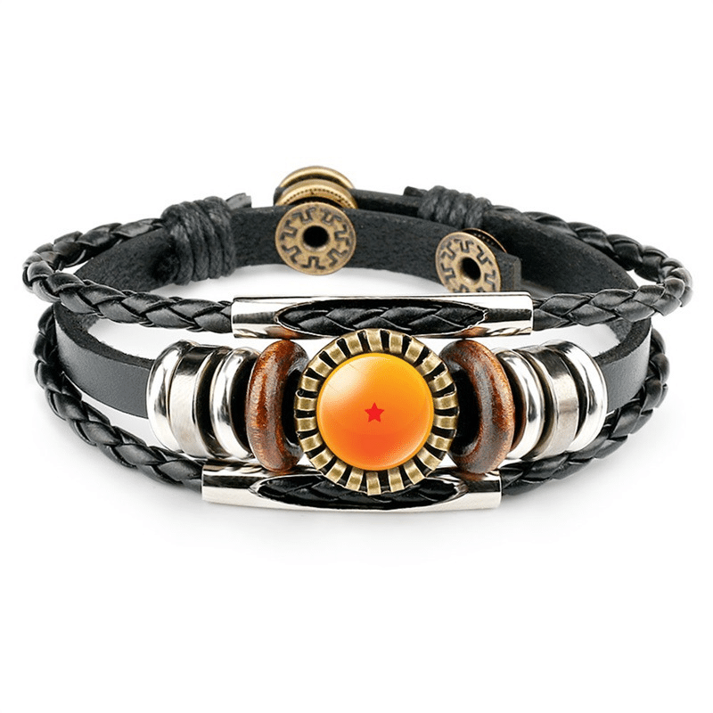 Collier Dragon Ball Z Pendentif Goku Super Saiyan 9 Bracelet Dragon Ball Boule de Cristal, Bracelet Dragon Ball stylé
