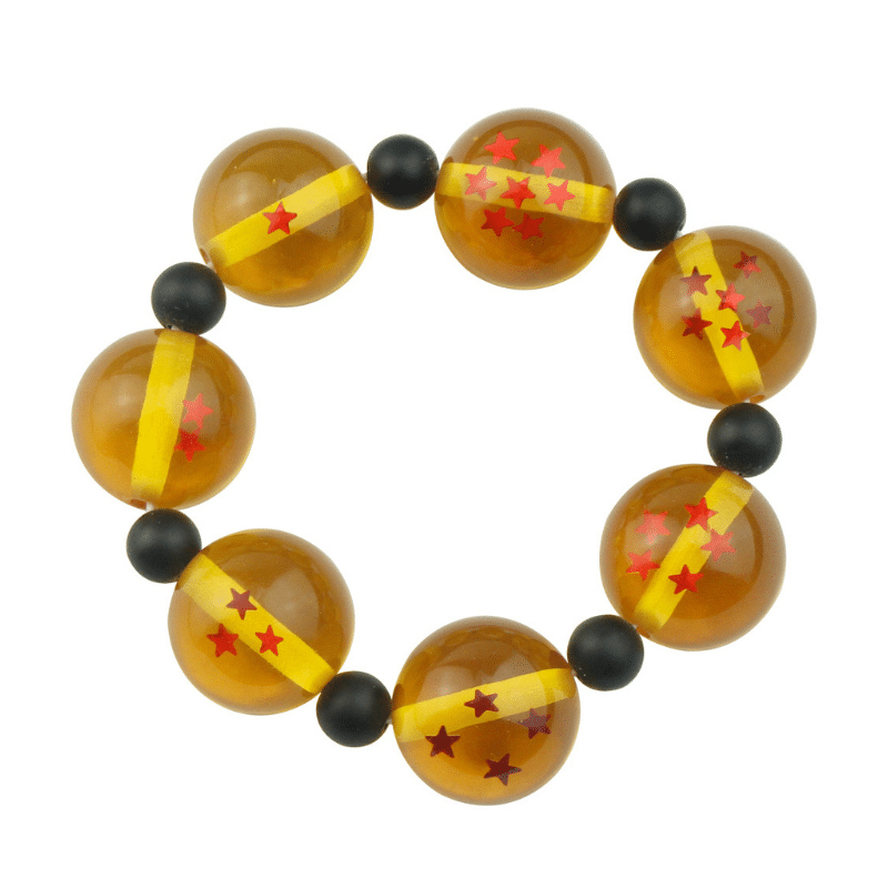 Bague Dragon Ball Goku Enfant avec Bâton Magique Gravé 4 Bracelet Dragon Ball Boules de Cristal Accessoire Cosplay, Bracelet Dragon Ball Stylé