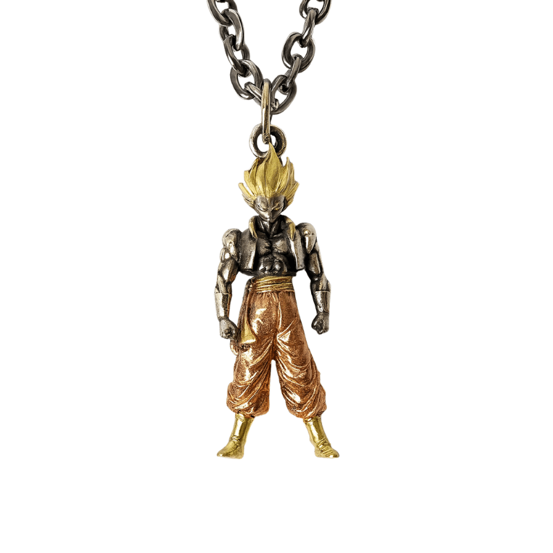 Collier Dragon Ball Figurine Goku Super Saiyan en Métal, Collier Dragon Ball Collection