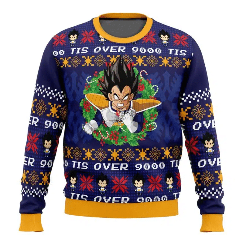 Pull Dragon Ball Z Vegeta Armure Saiyan Noël, Pull Dragon Ball Z
