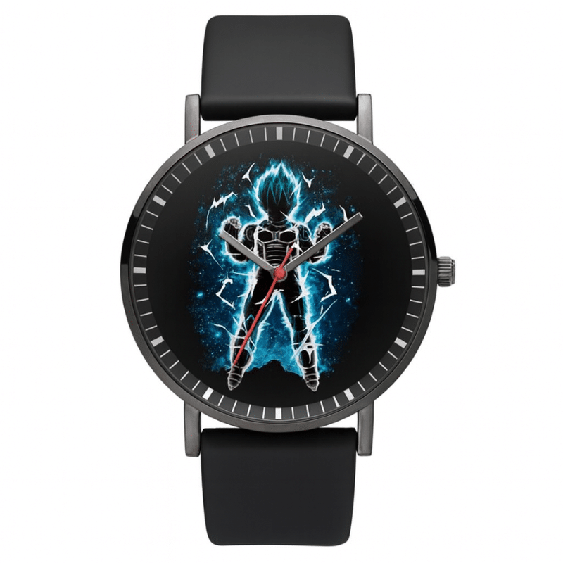 Montre Dragon Ball Goku et Vegeta Super Saiyan Blue 1 Montre Dragon Ball Vegeta Super Saiyan Blue, Montre Dragon Ball Noir