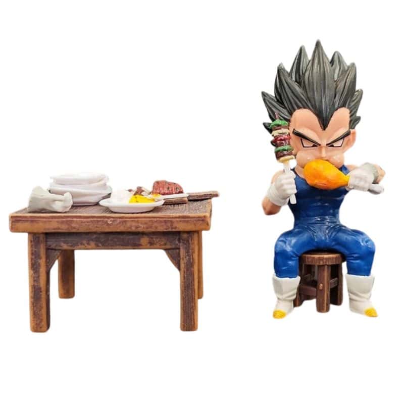 Figurine Vegeta Réaliste Mangeant De La Viande - Vue 6 Figurine Vegeta Réaliste Mangeant De La Viande - Vue 6