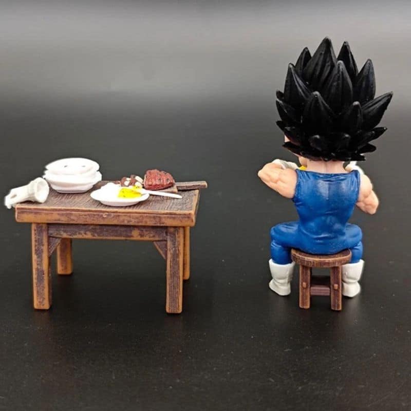Figurine Vegeta Réaliste Mangeant De La Viande - Vue 5 Figurine Vegeta Réaliste Mangeant De La Viande - Vue 5