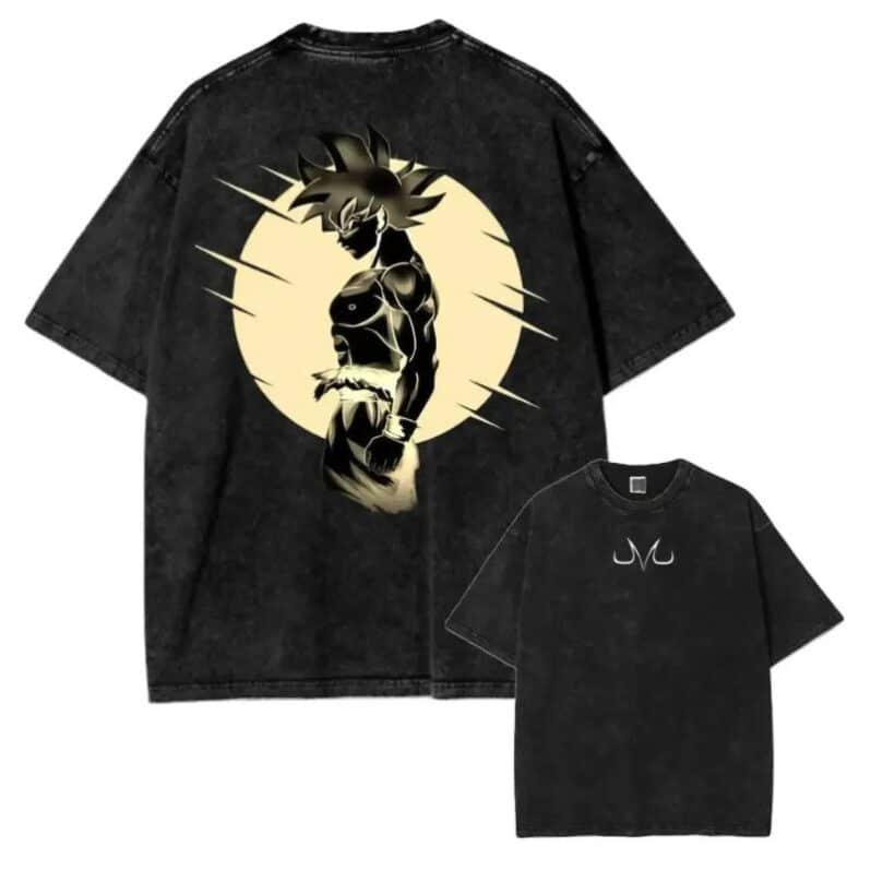 Dragon Ball Universe 18 T-Shirt Dragon Ball Avec Goku Forme Ultra Instinct Minimaliste, T-Shirt Dragon Ball