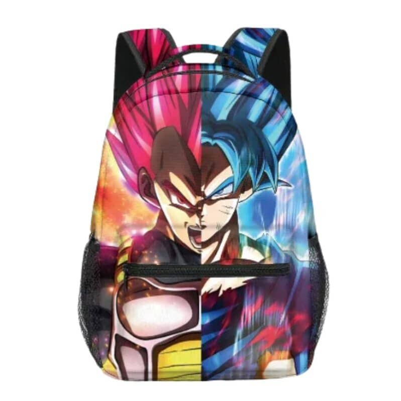 Sac À Dos Dragon Ball Vegeta Double Transformation Divine, Sac À Dos Dragon Ball Vegeta